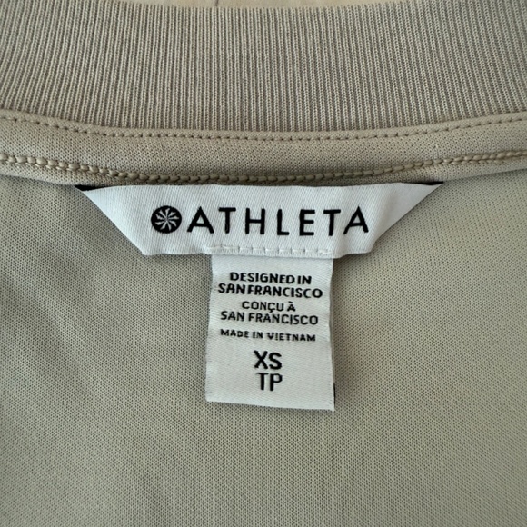 Athleta Seasoft Scoop-neck Sweatshirt Long Sleeve Abalone Gray/Ivory Size XS - Picture 4 of 12
